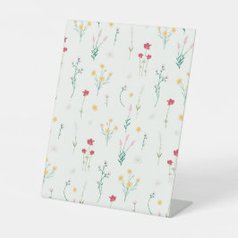 Hibiskus Wasserfarbene botanische Blüte Nahtlos Sockelschild