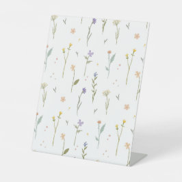 Hibiskus Wasserfarbene botanische Blüte Nahtlos Sockelschild