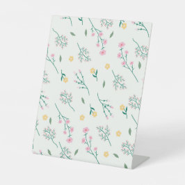 Hibiskus Wasserfarbene botanische Blüte Nahtlos Sockelschild