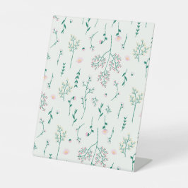 Hibiskus Wasserfarbene botanische Blüte Nahtlos Sockelschild