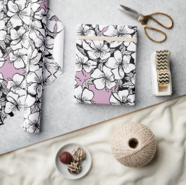 Hibiskus Wrapping Paper Geschenkpapier