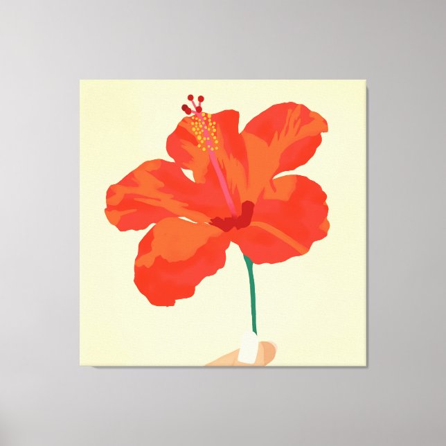 Hibiskus Zuneigung Leinwanddruck (Vorderseite)
