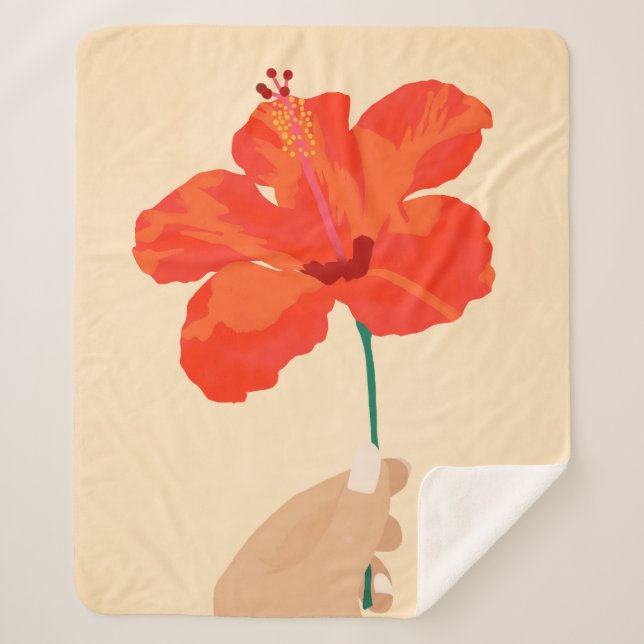 Hibiskus Zuneigung Sherpadecke (Vorderseite)