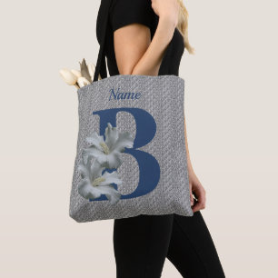 Hibiskusblumen-Monogramm Initiale B Personalisiert