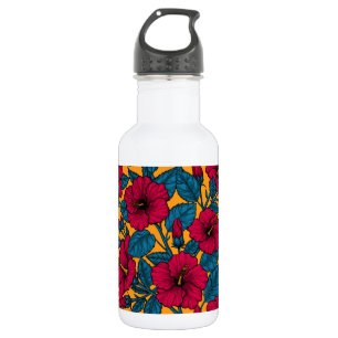 Hibiskusblüten Edelstahlflasche