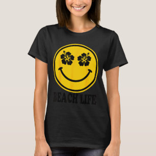 Hibiskusblüten-Lächeln Strand Leben Hawaii Sommer T-Shirt