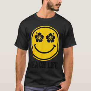 Hibiskusblüten-Lächeln Strandleben Hawaii Sommer T-Shirt