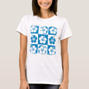 Hibiskusblütenmuster T-Shirt