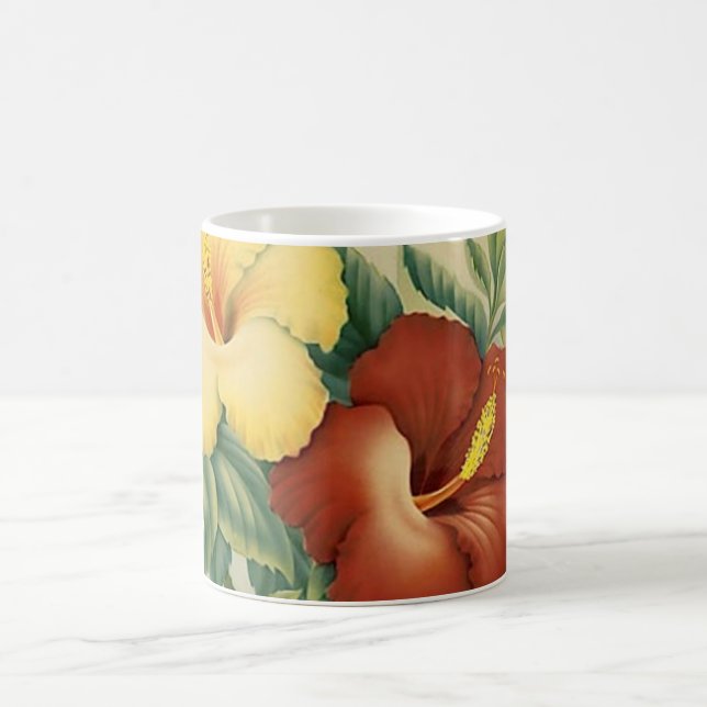 Hibiskusdruck Tasse (Mittel)
