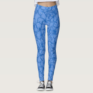 Hibiskusgarten Hawaiianische Tropische Blumen Leggings