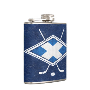 Hibitflasche mit dem Logo "Scotland Ice Hockey" Flachmann