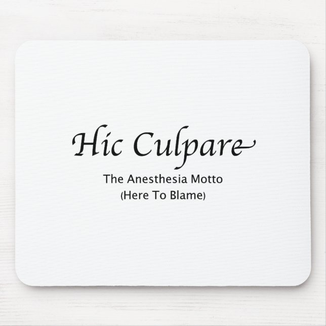 Hic Culpare -- Erklärt Mousepad (Vorne)