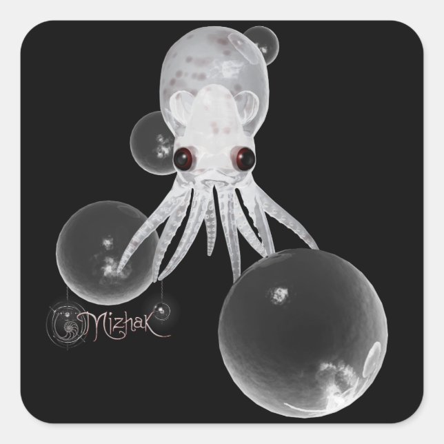 Hicci Sticker! Quadratischer Aufkleber (Vorderseite)