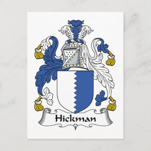Hickman Familienwappen Postkarte