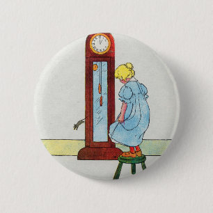 Hickory, dickory, Dock! Die Maus lief herauf die Button