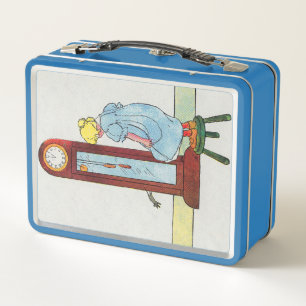 Hickory, Dickory, Dock Mutter Gänse Kinderzimmer R Metall Brotdose