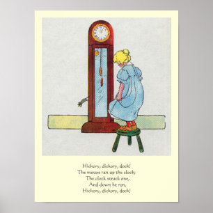 Hickory, Dickory, Dock Mutter Gänse Kinderzimmer R Poster