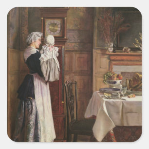 Hickory, Dickory, Dock Quadratischer Aufkleber