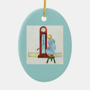 Hickory, Feilschen, Dock! Die Maus rannte die Uhr Keramikornament