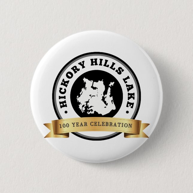 Hickory Hills Lake 100-Jahr-Feier Button (Vorderseite)