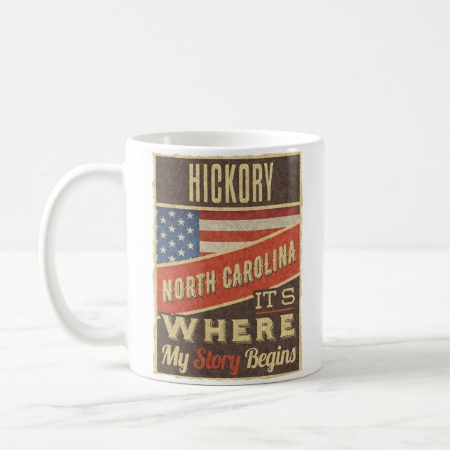 Hickory North Carolina Kaffeetasse (Links)