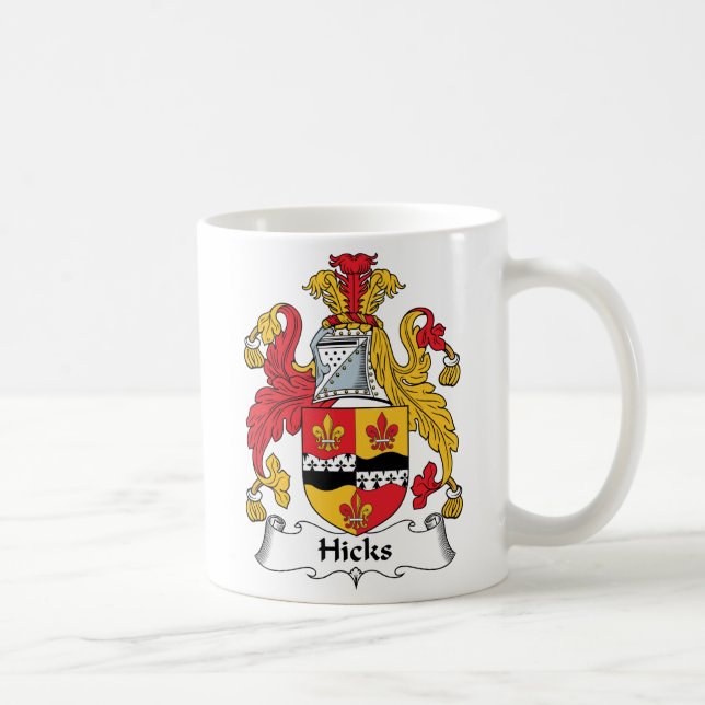 Hicks-Familienwappen Tasse (Rechts)