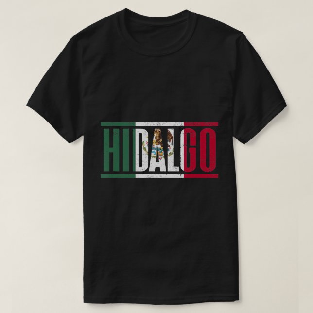 Hidalgo con la bandera de MÃ©xico T - Shirt (Design vorne)