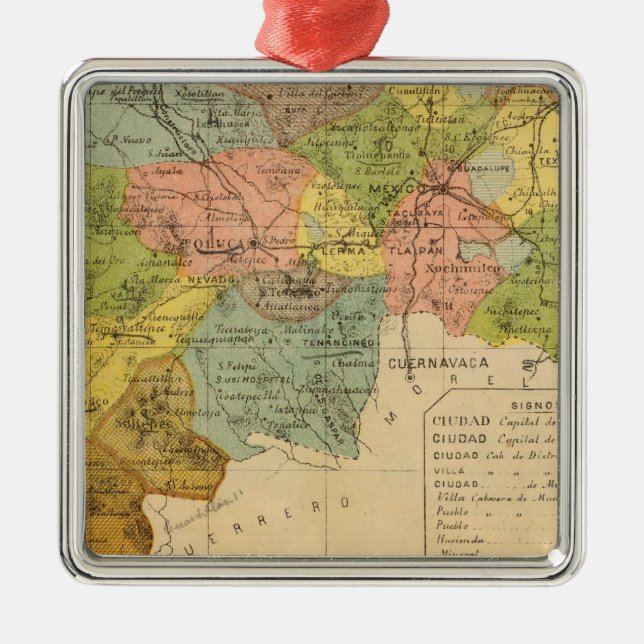 Hidalgo, Mexiko Silbernes Ornament (Vorne)