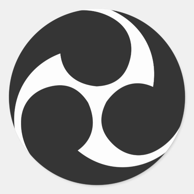 Hidari Mitsudomoe 左 三 巴 Taiko Sticker (Vorderseite)