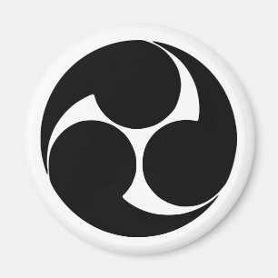 Hidari mitsudomoe, Japan Magnet