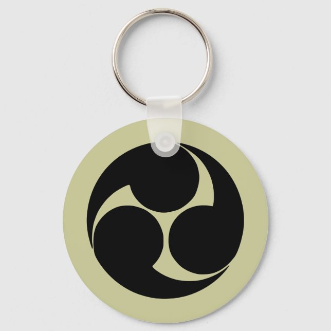 Hidari mitsudomoe, Japan Schlüsselanhänger (Vorderseite)