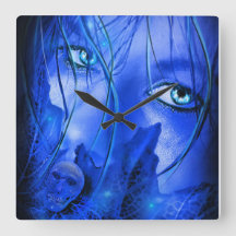 HIDDEN ANGST BLAUE MÄDCHEN MIT SKULL