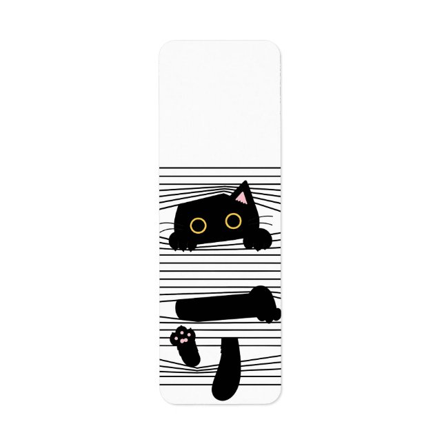 Hidden Black Cat Cute Funny Minimalist Animal Love (Vorne)
