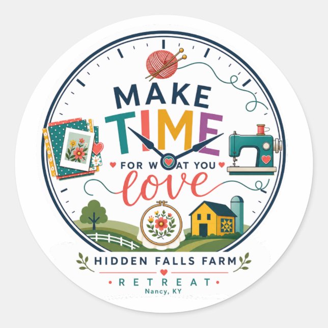 Hidden Falls Farm Aufkleber (Vorderseite)