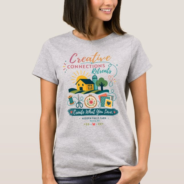 Hidden Falls Farm - Creative Connections T-Shirt (Vorderseite)