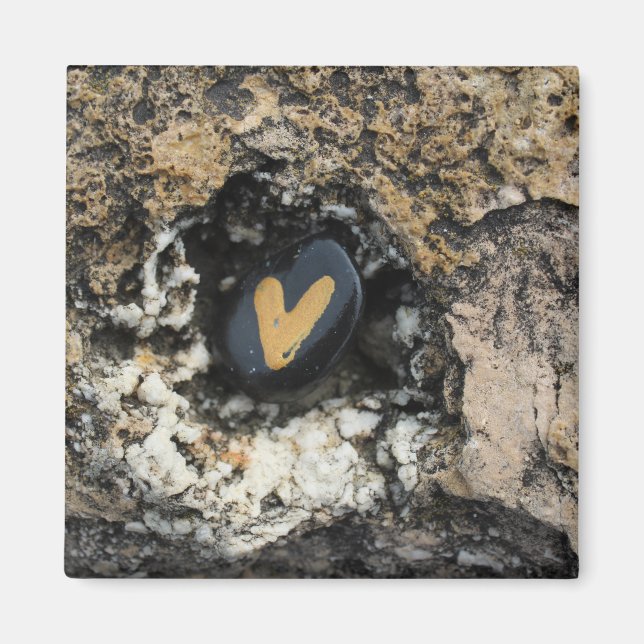 Hidden Heart Rock on Rock Magnet (Vorne)