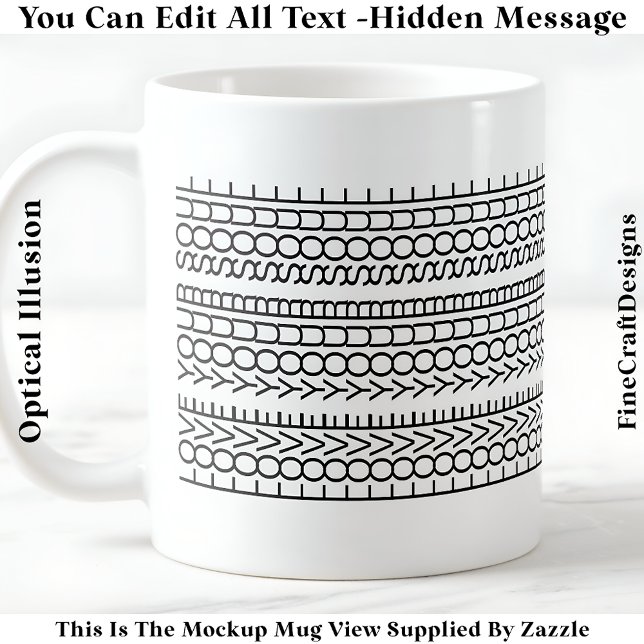 Hidden Message Love Your Soul, Custom 109B Quote Kaffeetasse (Von Creator hochgeladen)