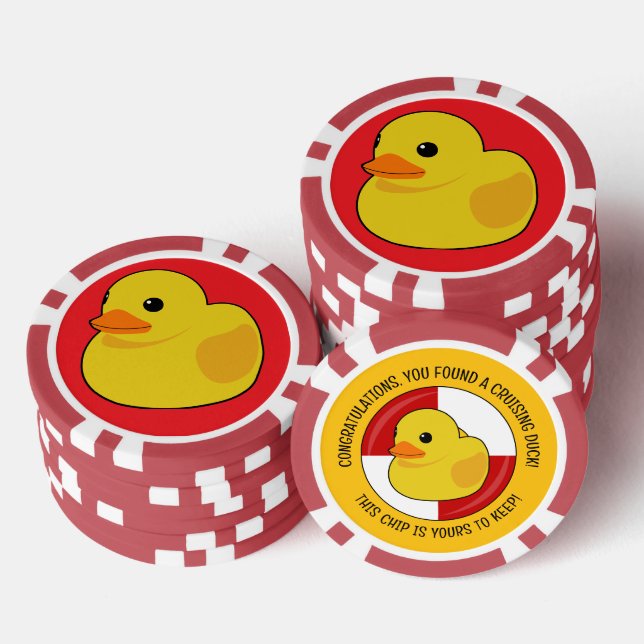 Hide and Seek Cruise Rubber Duck Souvenir Pokerchips (Stapel)