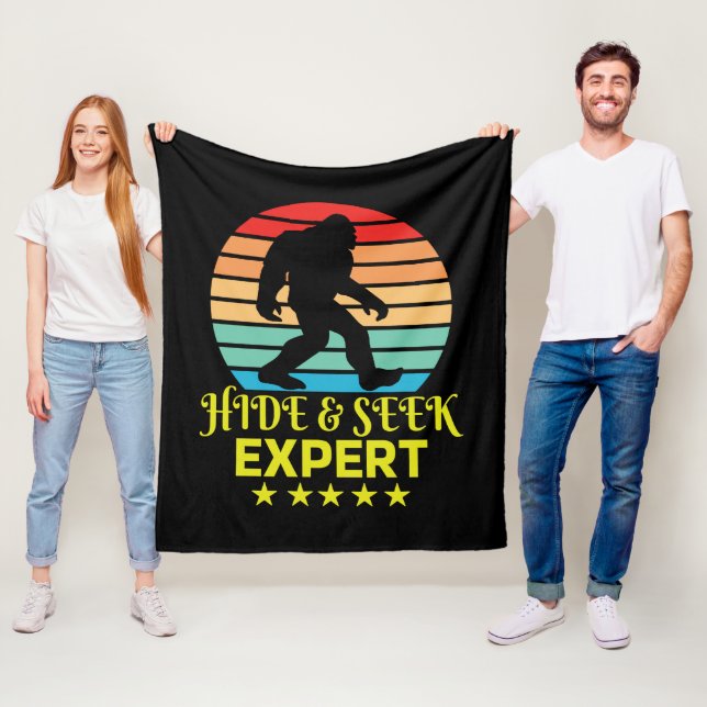 Hide and Seek Experte Bigfoot Funny Fleecedecke (Beispiel)