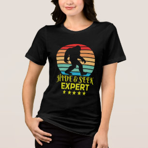 Hide and Seek Experte Bigfoot Funny Tri-Blend Shirt