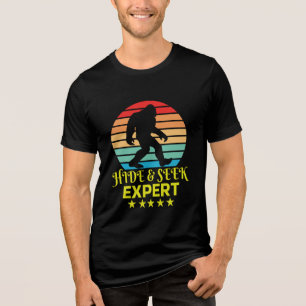 Hide and Seek Experte Bigfoot Funny Tri-Blend Shirt