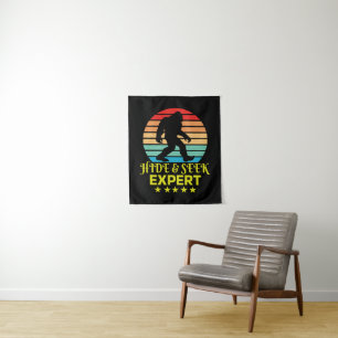 Hide and Seek Experte Bigfoot Funny Wandteppich