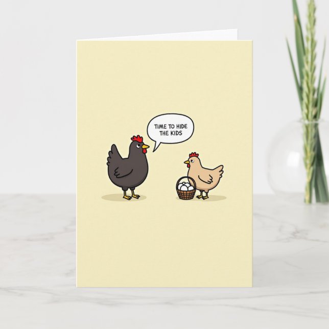 Hide The Kids Funny Bird Card Karte (Vorderseite)