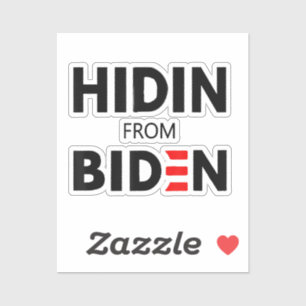 HIDEN VON BIDEN lustige Meme politische Joe Campai Aufkleber