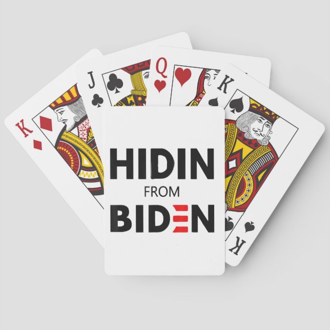 HIDEN VON BIDEN lustige Meme politische Joe Campai Spielkarten (Rückseite)
