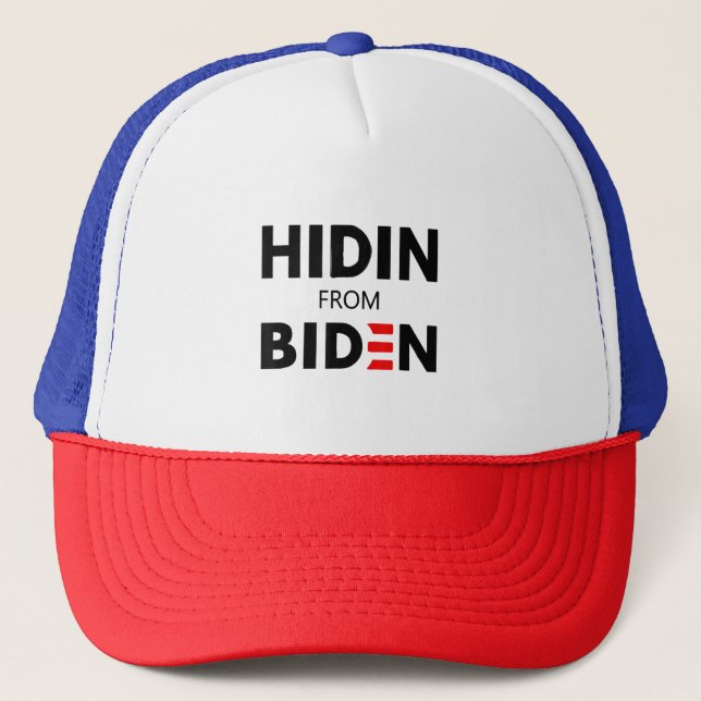 HIDEN VON BIDEN lustige Meme politische Joe Campai Truckerkappe (Vorderseite)