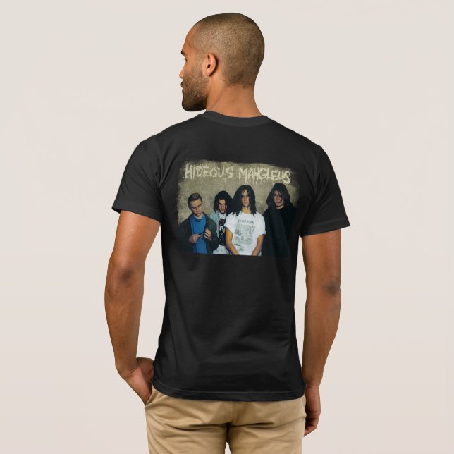 Hideous Mangleus Unearthing (verwittert) T-Shirt (Schwarz voll)