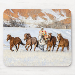 Hideout Horse Ranch, Wrangler und Pferde Mousepad