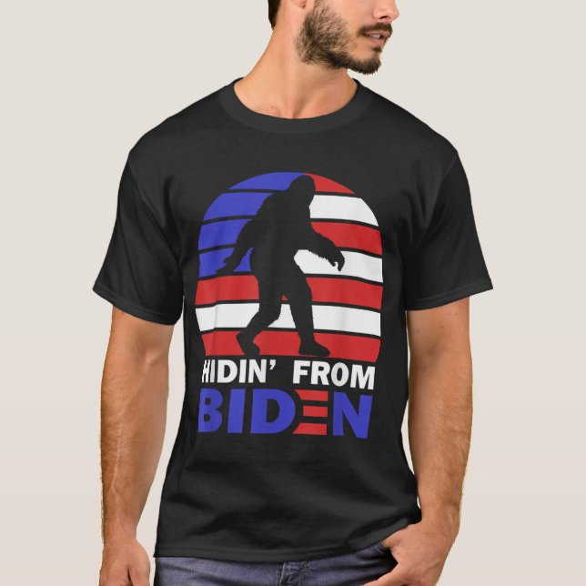 Hidin from Biden Anti Joe Biden 2020 Election Hidi T-Shirt (Vorderseite)