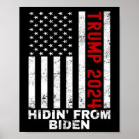 Hidin von Biden Kids Men Trump Flag gegen Joe Bide